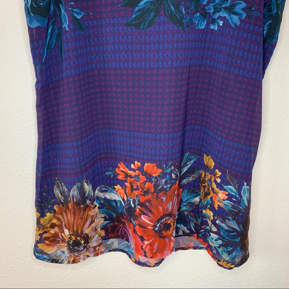 CAbi Blue and Purple Floral Blouse - Picture 7 of 12
